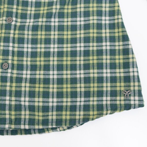 Aritzia TNA Flannel Shirt Plaid Green Button Up Medium - Picture 9 of 15